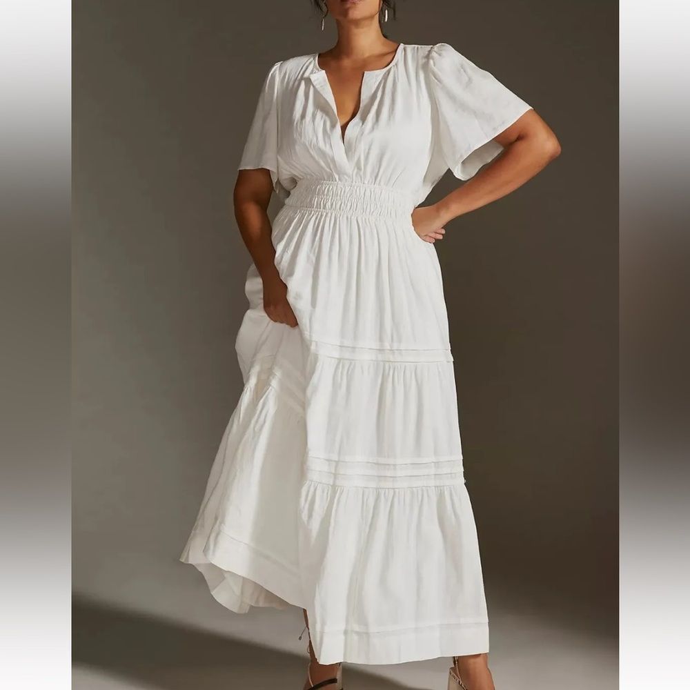 Anthropologie White Somerset Maxi Dress - Picture 6 of 10